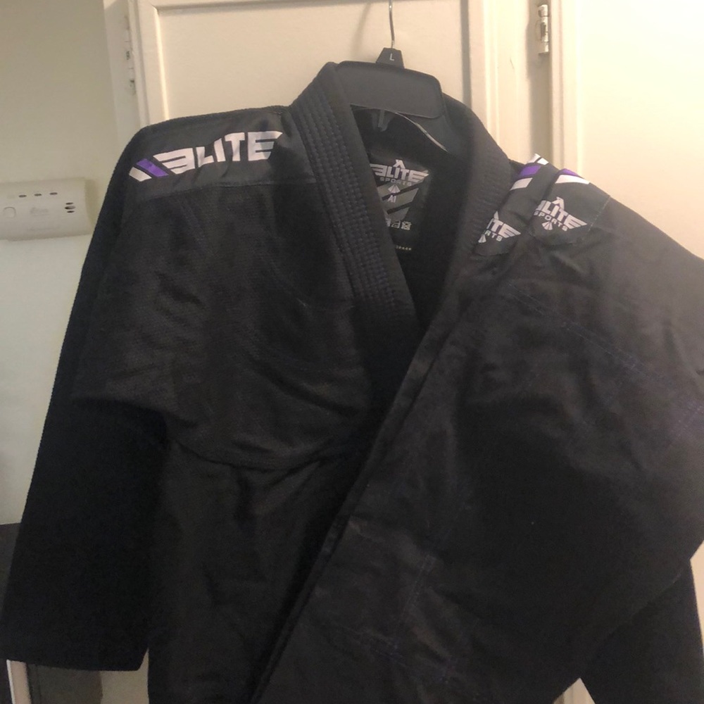 New Elite sports black BJJ Gi&pants both size A1